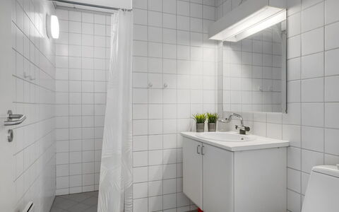 Enwald - 100M from the Sea: Wall, Flooring, Floor, Interior Design, Plumbing Fixture, Ceiling, Plumbing, Sink, Bathroom, Composite Material