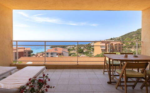 Diana: Furniture, Balcony, Apartment, Outdoor Furniture, Resort, Chair, Porch, Shade, Eco Hotel, Wood Stain