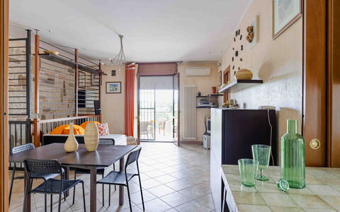 Casa Dolceconero: Furniture, Interior Design, Flooring, Floor, Table, Ceiling, Chair, Kitchen & Dining Room Table, Lighting, Dining Room
