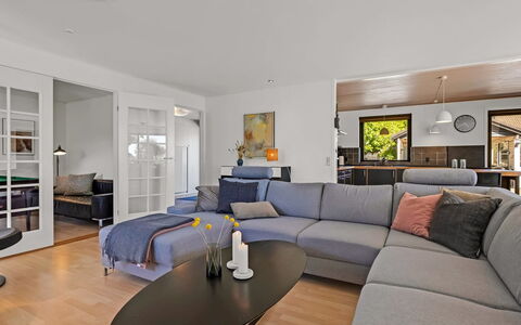 Isalie - 300M from the Sea: Furniture, Interior Design, Couch, Flooring, Floor, Living Room, Wood, Ceiling, Room, Apartment