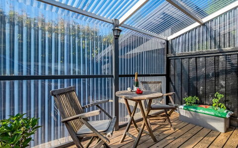 Skuli - 300M from the Sea: Composite Material, Metal, Flowerpot, Deck, Glass, Porch, Shade, Houseplant, Design, Hardwood