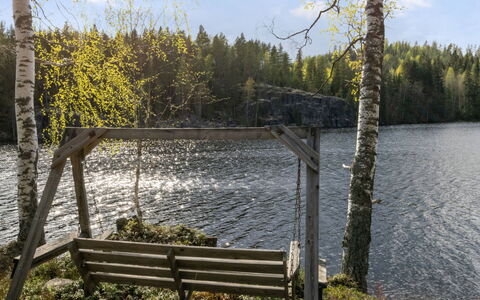 Villa Kaidanjylhä: Sky, Furniture, Wood, Outdoor Furniture, Table, Chair, Cloud, Outdoor Table, Hardwood, Plank