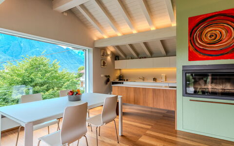 Zani: Furniture, Interior Design, Wood, Flooring, Ceiling, Kitchen, Table, Floor, Kitchen & Dining Room Table, Chair