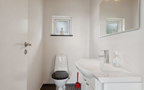 Eve - 700M from the Sea: Bathroom, Plumbing Fixture, Flooring, Interior Design, Wall, Floor, Bathroom Sink, Sink, Toilet, Ceiling