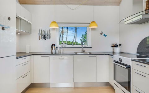 Eve - 700M from the Sea: Kitchen, Flooring, Interior Design, Wood, Countertop, Ceiling, Floor, Kitchen Appliance, Home, Lighting