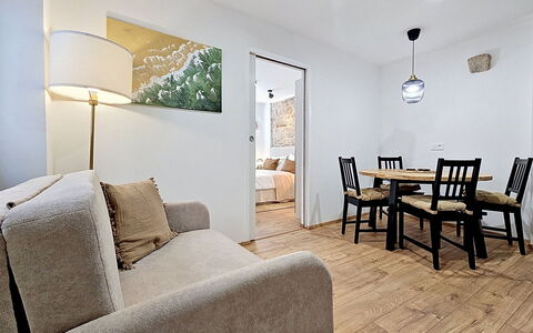 Kaštela 302: Furniture, Interior Design, Flooring, Couch, Floor, Wood, Ceiling, Room, Living Room, Lighting