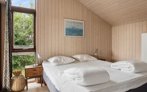 Stasia - 50M from the Sea: Bed, Bedroom, Interior Design, Floor, Wood, Furniture, Flooring, Ceiling, Bed Sheet, Bedding
