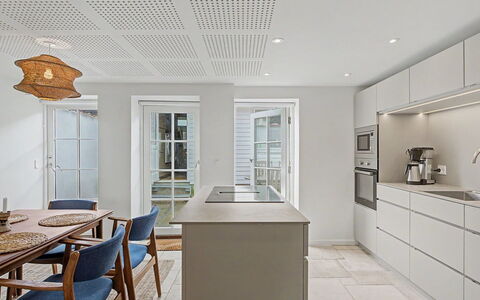 Swarthofthi - 90M from the Sea: Flooring, Furniture, Floor, Wood, Interior Design, Ceiling, Cabinetry, Home, Wood Flooring, Kitchen