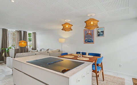 Swarthofthi - 90M from the Sea: Flooring, Interior Design, Wood, Ceiling, Furniture, Floor, Light Fixture, Countertop, Kitchen, Cabinetry