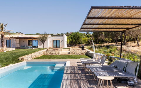 Villa Maddalena: Blue, Swimming Pool, Resort, Sunlounger, Outdoor Furniture, Eco Hotel, Chaise Longue, Villa, Hotel, Outdoor Structure