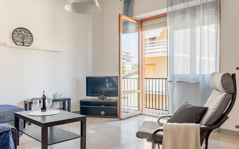 Casa Acquamarina: Furniture, Interior Design, Flooring, Floor, Wood, Room, Ceiling, Lighting, Apartment, Living Room