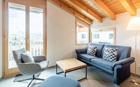 Darschalè 11: Interior Design, Furniture, Wood, Flooring, Floor, Room, Ceiling, Apartment, Home, Living Room