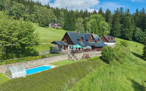 Penzion Exnar: Roof, Rural Area, Cottage, Estate, Lawn, Garden, Farmhouse, Landscaping, Yard, Backyard