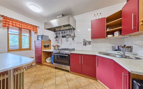 Penzion Exnar: Kitchen, Flooring, Wood, Ceiling, Interior Design, Floor, Major Appliance, Kitchen Appliance, Room, Lighting
