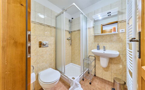 Penzion Exnar: Interior Design, Flooring, Floor, Plumbing Fixture, Room, Furniture, Ceiling, Plumbing, Sink, Bathroom