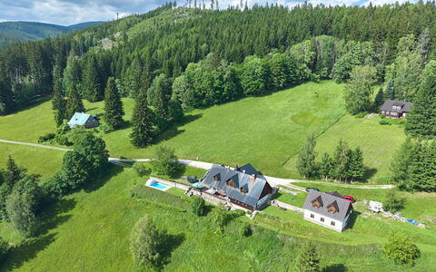 Penzion Exnar: Tree, House, Cottage, Home, Rural Area, Land Lot, Farmhouse, Estate, Larch, Meadow