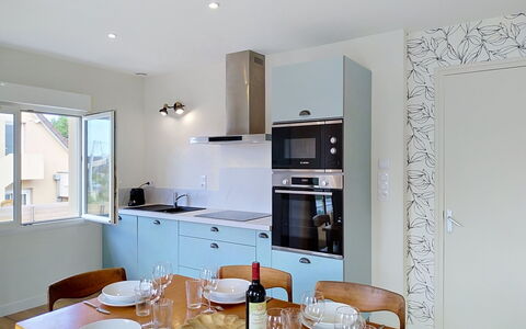 Dolce Vita: Kitchen, Countertop, Furniture, Kitchen Appliance, Interior Design, Cabinetry, Major Appliance, Wood, Flooring, Ceiling