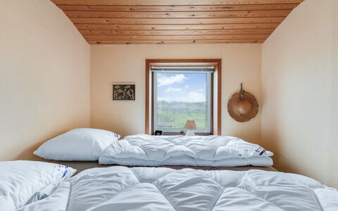 Nyyrikki - 350M from the Sea: Bedroom, Bed Sheet, Bed, Bedding, Wood, Linens, Interior Design, Bed Frame, Ceiling, Floor