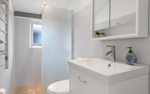 Sibyll - 1Km from the Sea: Bathroom, Bathroom Sink, Plumbing Fixture, Flooring, Wall, Sink, Interior Design, Floor, Tap, Bathroom Cabinet