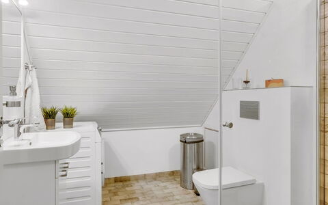 Yorrick - 5Km from the Sea: Flooring, Interior Design, Plumbing Fixture, Floor, Ceiling, Bathroom, Plumbing, Tap, Sink, Bathroom Cabinet