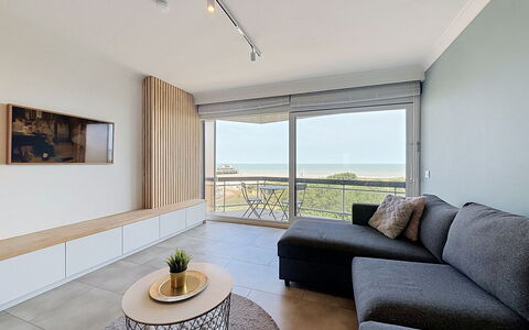 Poseidon with Seaview & Parking: Interior Design, Furniture, Flooring, Floor, Ceiling, Apartment, Room, Living Room, Sea, Couch