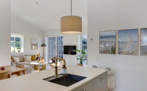 Raimund - 600M from the Sea: Furniture, Interior Design, Flooring, Countertop, Floor, Ceiling, Light Fixture, Kitchen, Wood, Cabinetry