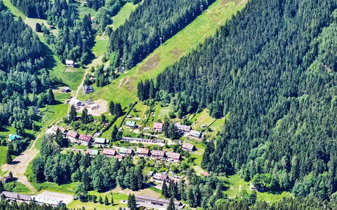 Herlíkovice: Tree, Aerial Photography, Bird'S-Eye View, Landscape, House, Rural Area, Forest, Village, Hill Station, Suburb