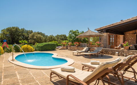 Casa Geranios: Outdoor Furniture, Resort, Swimming Pool, Umbrella, Eco Hotel, Leisure, Flagstone, Shade, Patio, Sunlounger