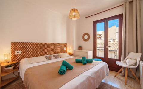 Near the Sea: Wall, Wood, Interior Design, Furniture, Bedroom, Floor, Linens, Bed, Room, Apartment