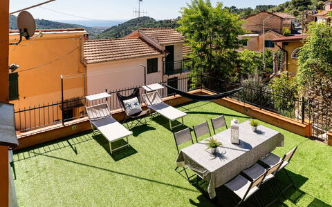 Paolina: Interior Design, Apartment, Balcony, Hardwood, Wood Stain, Wood Flooring, Handrail, Daylighting, Hotel, Penthouse Apartment