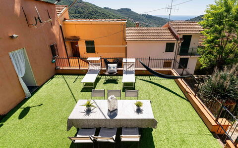 Paolina: Interior Design, Apartment, Balcony, Hardwood, Wood Stain, Wood Flooring, Handrail, Daylighting, Hotel, Penthouse Apartment