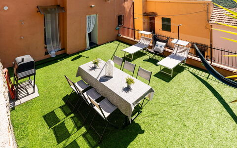 Paolina: Interior Design, Apartment, Balcony, Hardwood, Wood Stain, Wood Flooring, Handrail, Daylighting, Hotel, Penthouse Apartment