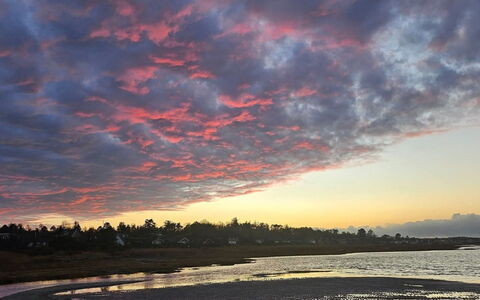 Fridel - 400M from the Sea: Cloud, Sky, Water, Afterglow, Horizon, Nature, Sunset, Dusk, Red Sky At Morning, Orange