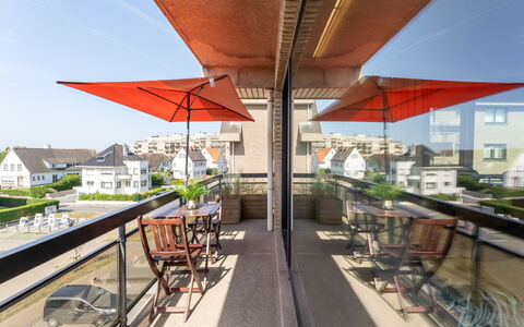 Zandstuyver Close by the Sea: Apartment, Residential Area, Urban Design, Composite Material, Balcony, Condominium, Shade, Houseplant, Flowerpot, Daylighting