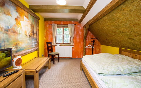 Stodola: Bedroom, Wood, Bed, Bed Sheet, Bedding, Interior Design, Furniture, Floor, Bed Frame, Home