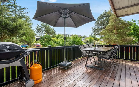 Aischa - 1.5Km from the Sea: Wood, Furniture, Outdoor Furniture, Wood Flooring, Deck, Chair, Porch, Hardwood, Wood Stain, Shade