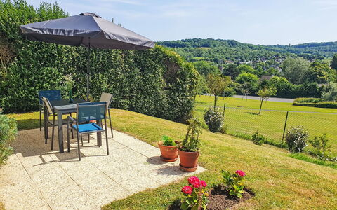 Les Ducs de Normandie: Furniture, Shrub, Garden, Outdoor Furniture, Table, Outdoor Table, Chair, Groundcover, Lawn, Landscaping