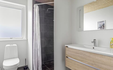 Anabel - 800M from the Sea: Flooring, Floor, Plumbing Fixture, Bathroom, Sink, Interior Design, Bathroom Cabinet, Bathroom Sink, Plumbing, Toilet