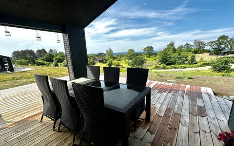 Theodora - 600M from the Sea: Furniture, Home, Chair, Porch, Cottage, Hardwood, Wood Flooring, Shade, Kitchen & Dining Room Table, Deck