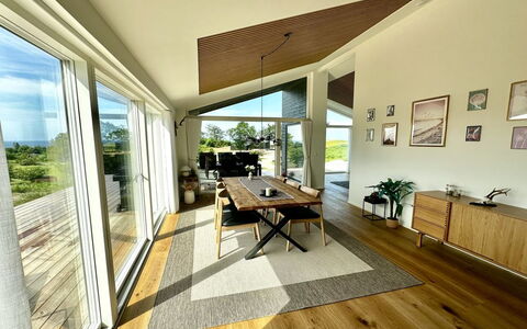 Theodora - 600M from the Sea: Wood, Interior Design, Ceiling, Flooring, Wood Flooring, Floor, Home, Hardwood, Living Room, Kitchen & Dining Room Table
