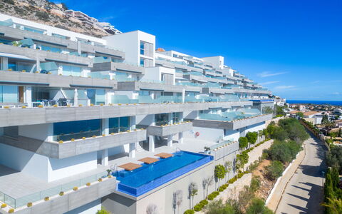 Blue Infinity i: Swimming Pool, Resort, Home, Eco Hotel, Estate, Patio, Villa, Courtyard, Design, Outdoor Furniture