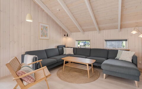 Kristine - 250M from the Sea: Wood, Flooring, Floor, Wood Flooring, Hardwood, Living Room, Wood Stain, Plank, Ceiling, Natural Material