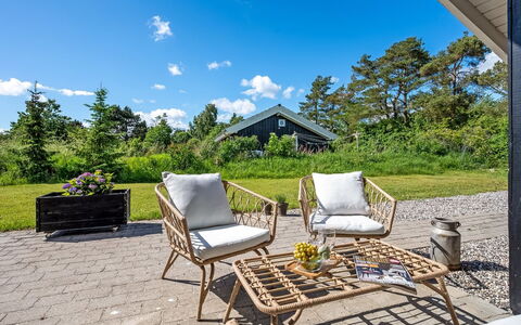 Kristine - 250M from the Sea: Furniture, Outdoor Furniture, Chair, Wicker, Outdoor Table, Garden, Shade, Patio, Natural Material, Hardwood