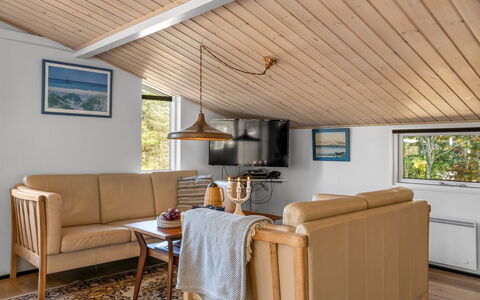 Into - 490M from the Sea: Interior Design, Furniture, Wood, Flooring, Ceiling, Couch, Floor, Light Fixture, Living Room, Room