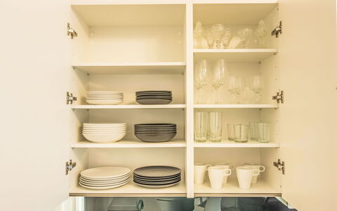 Krakovska: Shelf, Shelving, Furniture, Cabinetry, Interior Design, Wood, Cupboard, Flooring, Kitchen, Home