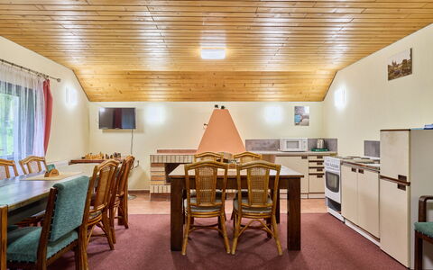 Rokytnice Nad Jizerou 81: Ceiling, Interior Design, Furniture, Floor, Home, Flooring, Room, Bed, Chair, Bedroom