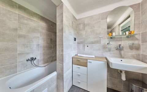 Rokytnice Nad Jizerou 81: Plumbing Fixture, Flooring, Bathroom, Floor, Interior Design, Bathroom Sink, Sink, Tap, Ceiling, Plumbing
