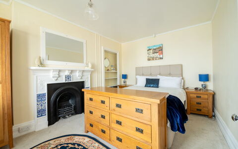 Smugglers View: Furniture, Interior Design, Bed, Bedroom, Wall, Flooring, Floor, Wood, Bed Sheet, Bedding