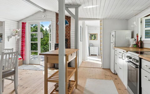 Nis - 1.4Km from the Sea: Wood, Flooring, Furniture, Home, Floor, Ceiling, Door, Wood Flooring, Kitchen, Cottage