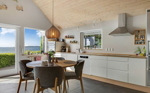 Femija - 50M from the Sea: Furniture, Flooring, Interior Design, Wood, Ceiling, Floor, Kitchen, Countertop, Light Fixture, Home